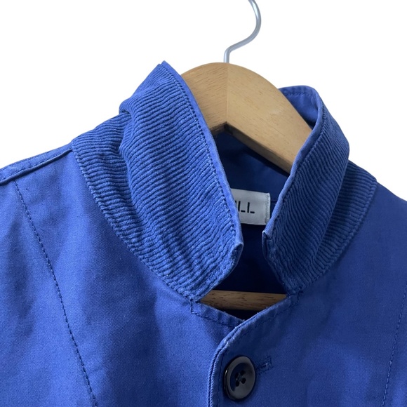 Alex Mill Sz XS Oversized Long Work Chore Jacket Button Up Cotton Twill Navy EUC - Picture 7 of 13
